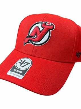 47 Red New Jersey Devils Embroidered Logo Cap